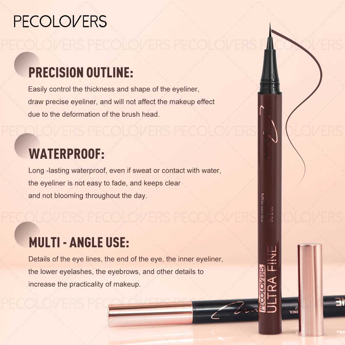 1PC 001mm Ultra-fine Liquid Eyeliner Waterproof and Sweatproof Quick-drying Liquid Eyebrow Pencil Suitable for Daily MakeupT251126