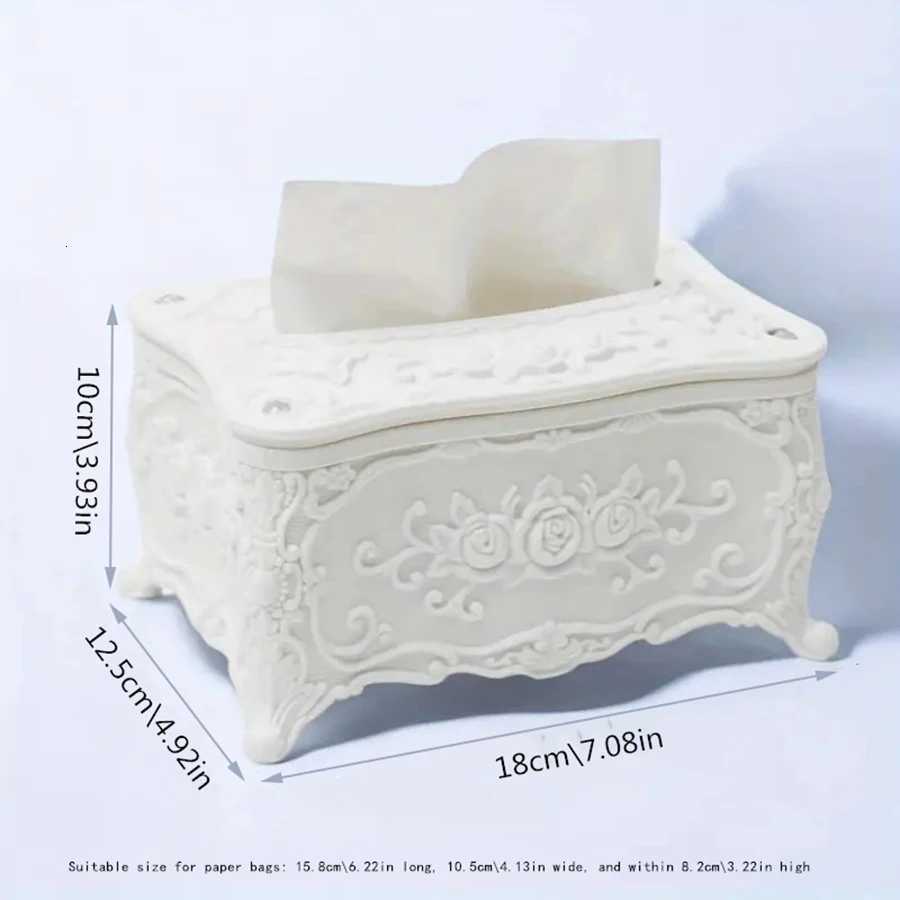 Simple European Tissue Box Small Napkin Extraction Box Restaurant Bathroom Office Desktop Plastic Extraction Paper Storage Y251126