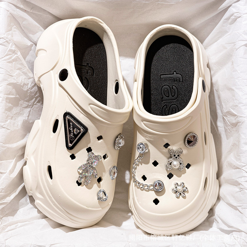 2025 Free Shipping Designer Shoes New Free Shipping Designer Shoes Eva Shit Feeling Hole Women In Summer Breathable And Odorless Baotou Slippers Thick