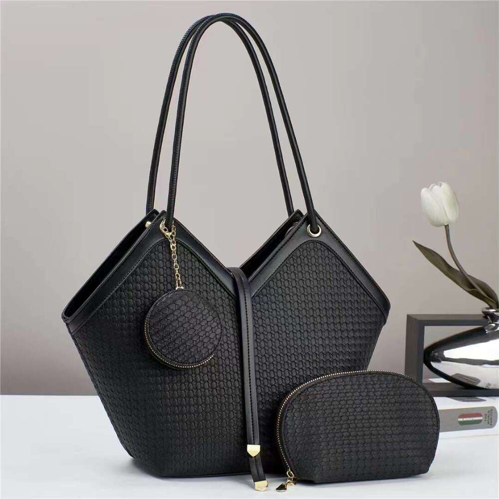 Woven fabric multi piece set women's fashion trend atmospheric large capacity handbag shoulder bag