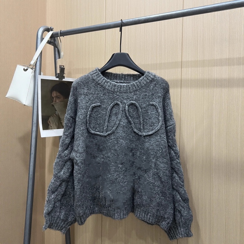 Women's Sweaters Designer Loose fitting pullover lantern sleeves lazy sweater knit top for women