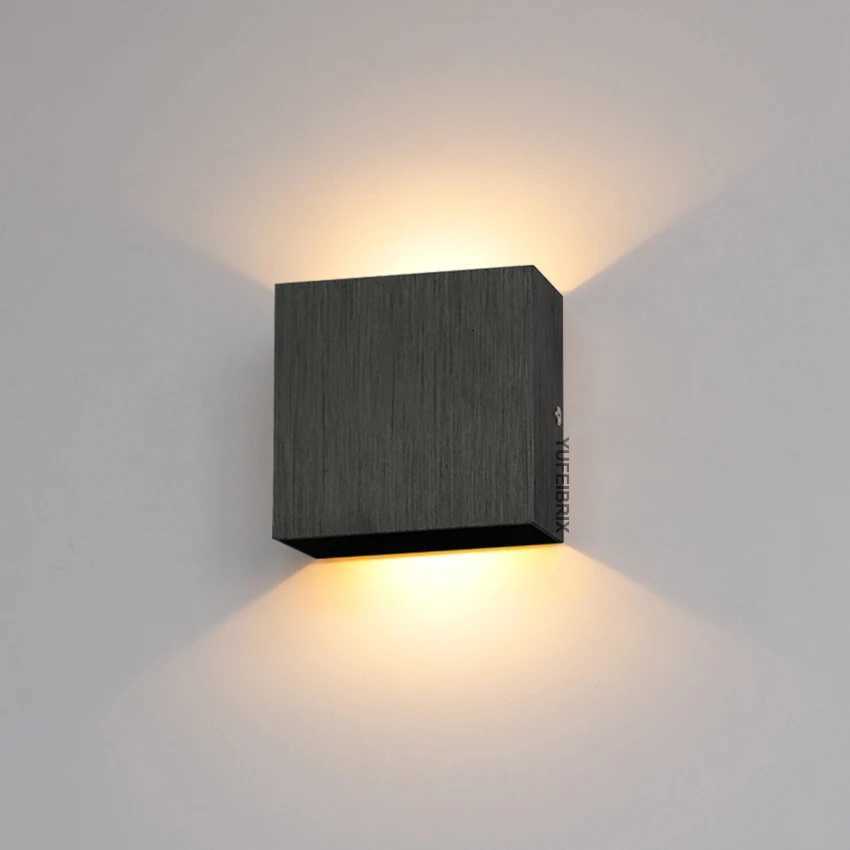 6W Led Wall Sconce Light Decor Wall Lamp Living Room Bedroom Indoor Wall Light For Home Brushed Aluminum Wall lighting Fixture M251126