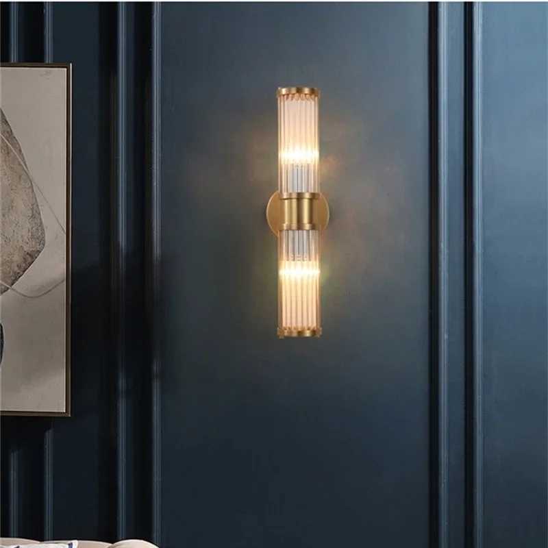 Nordic Wall Light Luxury Crystal Led Modern Gold Wall Lamp Corner Bedroom Wall Sconce Home Decor Bracket Lustre Fixtures M251126
