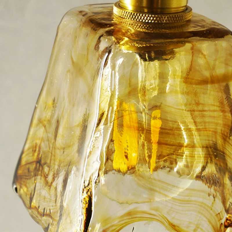 Nordic style retro Japanese style brass glass wall lamp Home bar restaurant bedroom bedside lamp personality wall lamp M251126