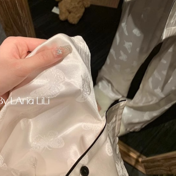 Women Pajama Set Embroidery Long Sleeve Tops with Long Pants 2 Piece Set Pj Victorian Pajama Style Sleepwear Pijama Loungewear250222