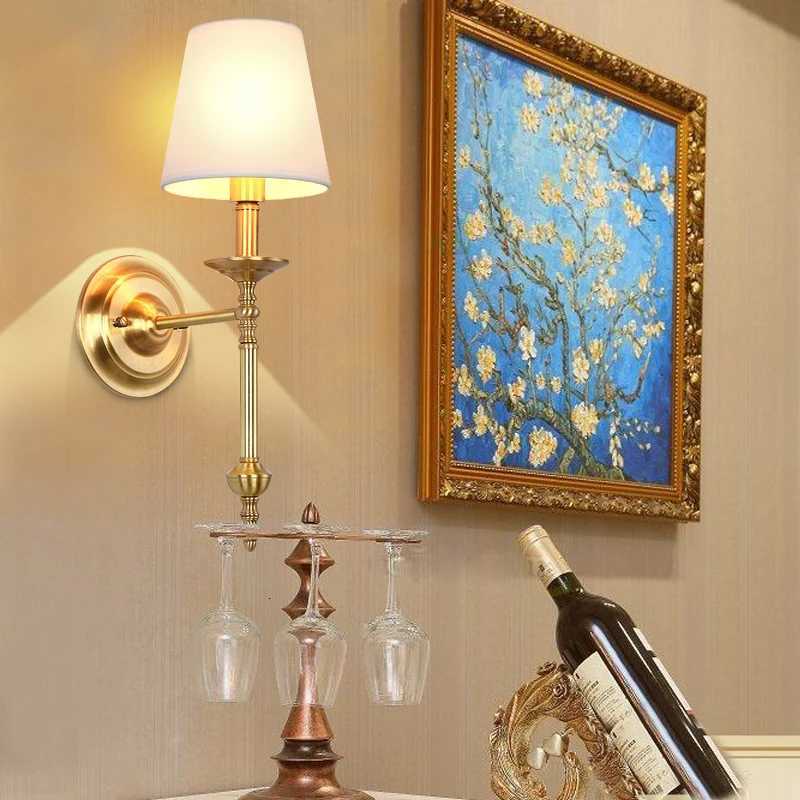Arandela De Parede Copper Vintage Wall Lamp Lights For Home Living Room Home Lighting LED Wall Sconce Wandlamp M251126