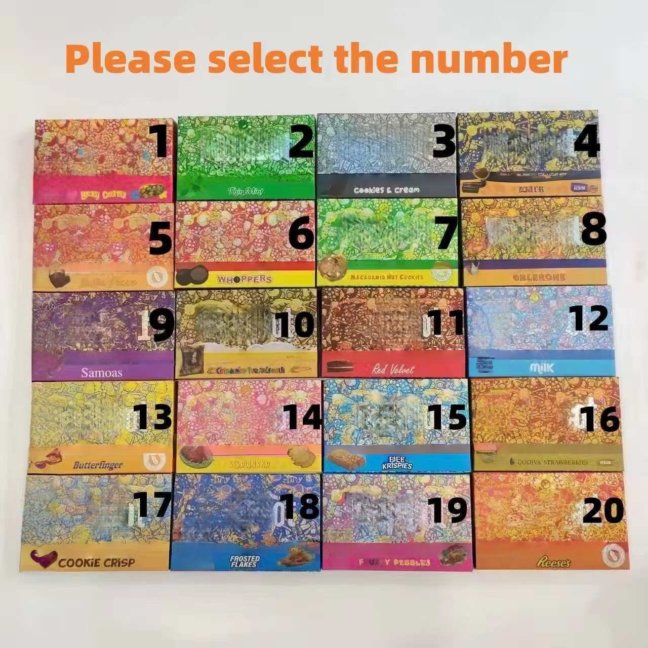 Chocolate Bar Polkadot 4G Mushroom Chocolate Bar Boxes Chocolate Package Case With Hologram Stickers packaging box series