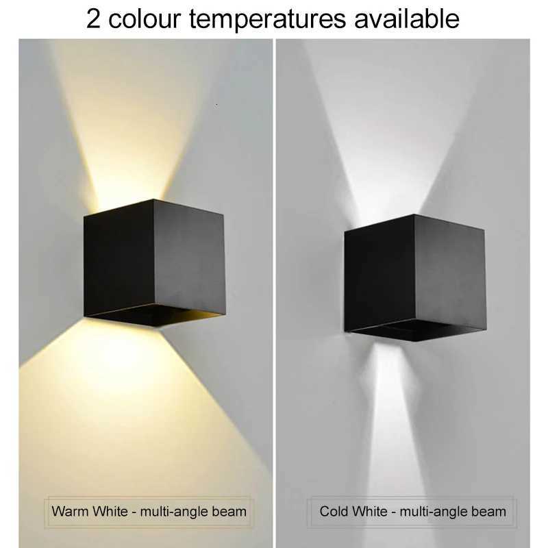 LED Wall Lamps 7W Cold White Warm White Waterproof Outdoor Interior Modern Nordic Square Wall Lights For Indoor Garden Corridors M251126