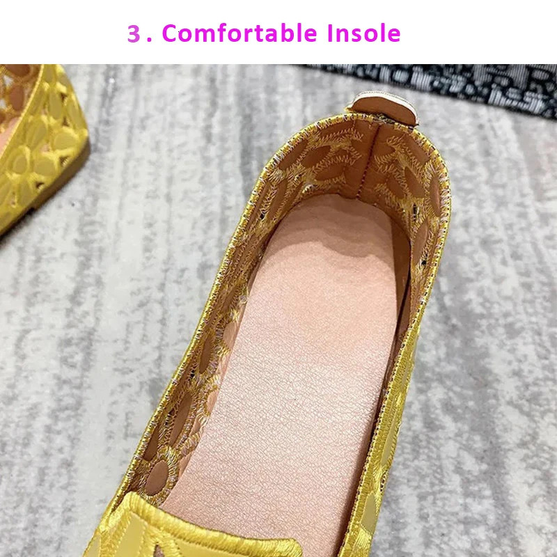 Fashion Beige Wide Flats Female Shoes Big Size 41 42 Summer Casual Soft Womens Slip on Loafers Ladies Shoes 250425