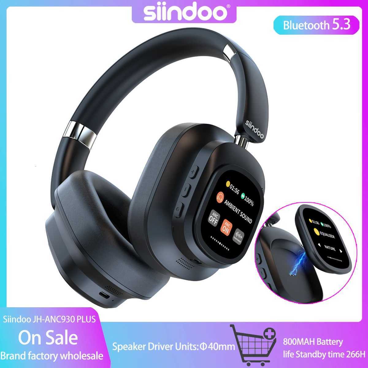 Siindoo JH-ANC930Plus Hybrid Wireless Headphone Active Noise Cancelling Headphones With Multi Magnetic Touch Control LED ScreenM251126