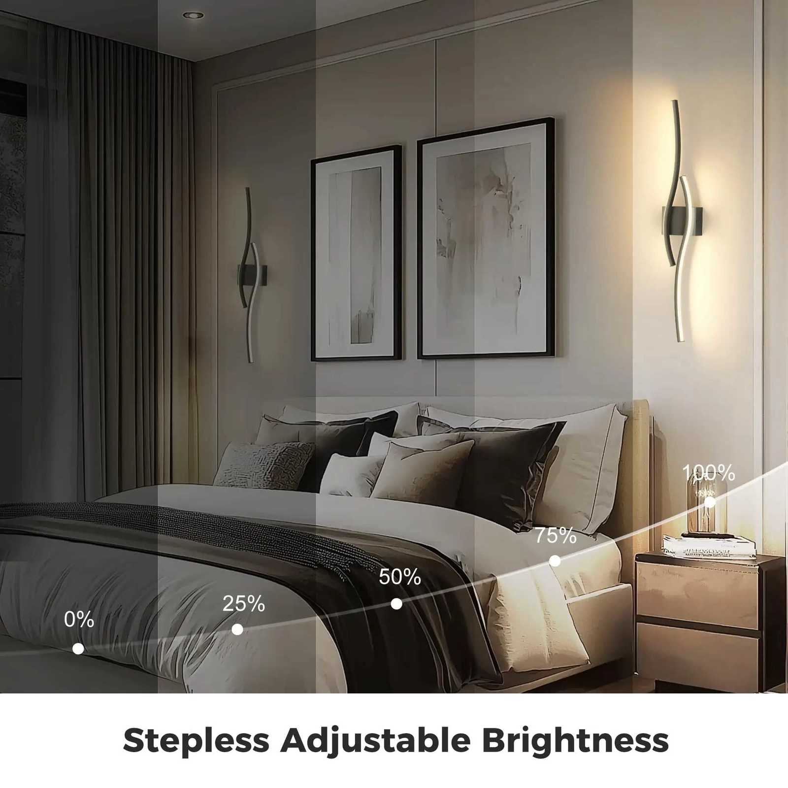 Nordic LED Charging Wall Lamp 60/80cm Touch Switch Remote Control Wireless Bedroom Living Room Study Corridor Indoor Lighting M251126