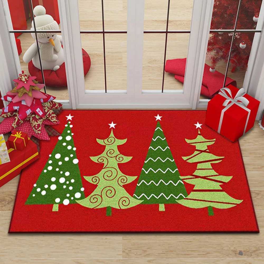 Jolly Santa Christmas Design Doormat Foot Mat for Indoor Outdoor Festive Decor Entry Hall Living Space Kitchen Bedroom Foot MatM251126