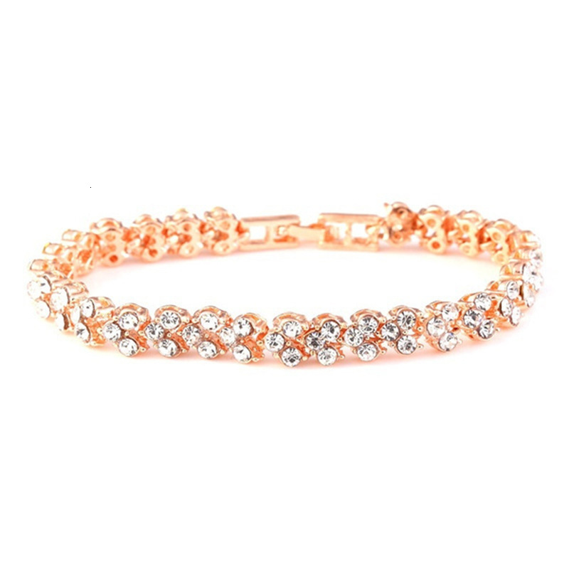 Star Union Roman Women's Brick and Stone Crystal Bracelet Accessories