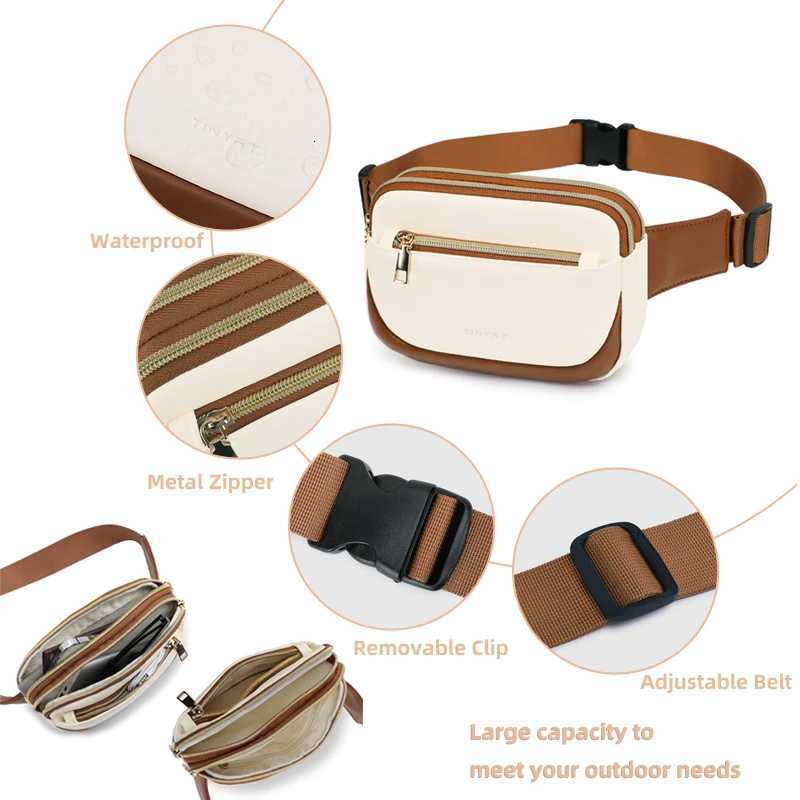 TINYAT 2025 Bohemian Lightweight Waist Bag Woman Fanny Pack Boho Crossbody Bag for Ladies Music Festival Travel Going OutT251126
