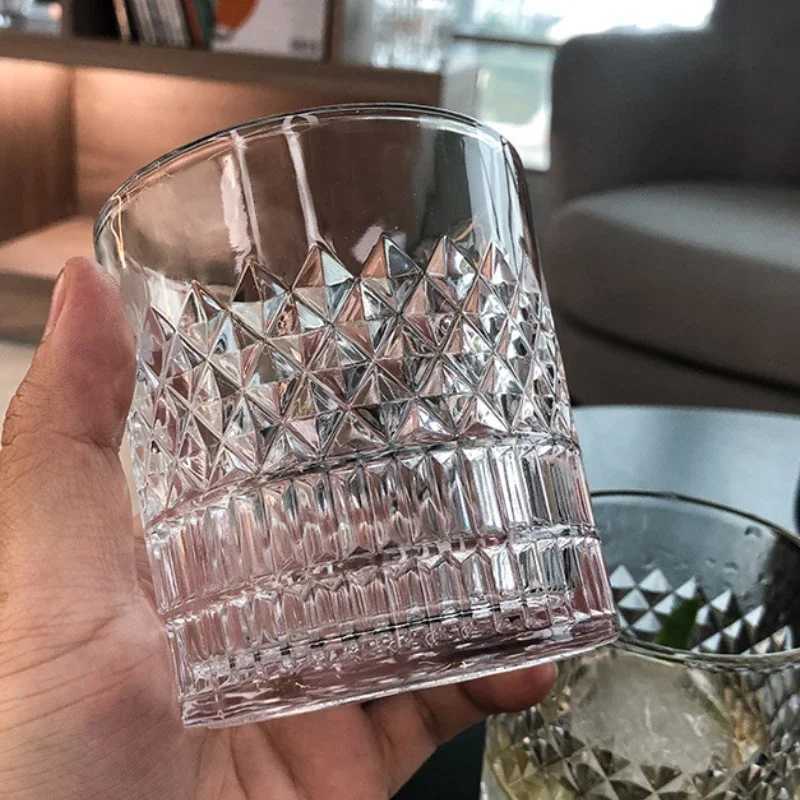 330ml Vintage Cup Transparent Crystal Glass Whiskey Cup Brandy European Style Wine Glasses Cups Wholesale Cups Drinking Glass C251126