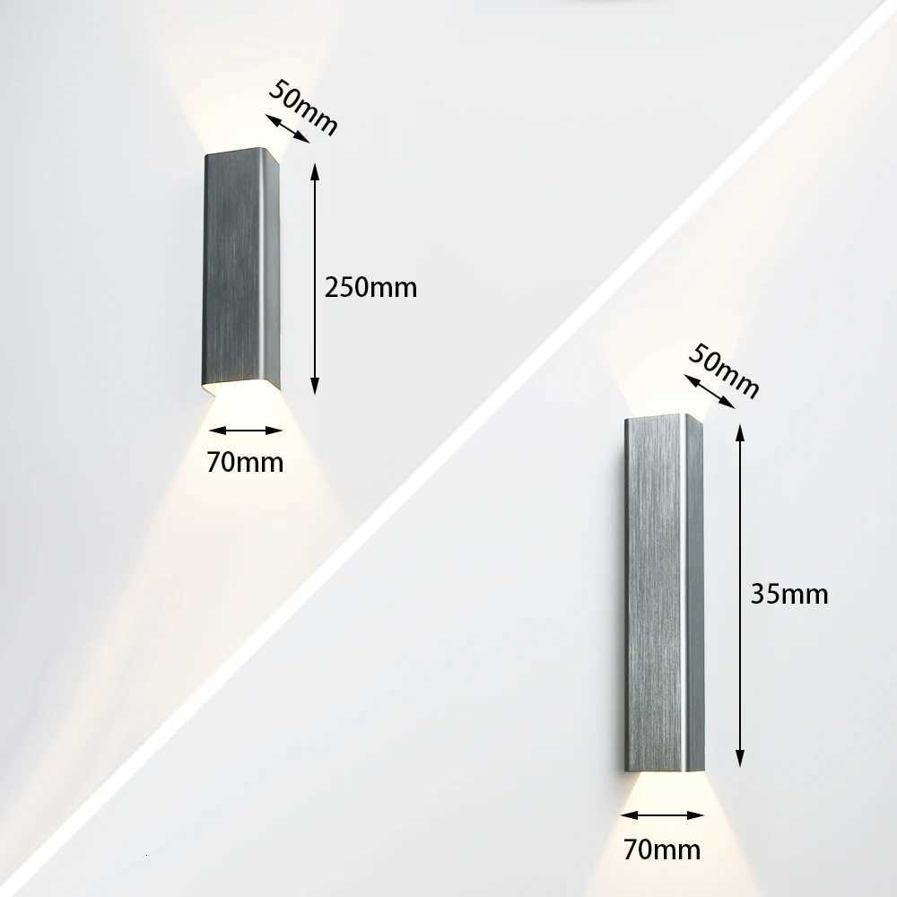 12W 18W LED Indoor Wall Lamp Modern Aluminum Home Lighting Sconces Bedroom Living Room Aisle Corridor Decoration LED Wall Light M251126