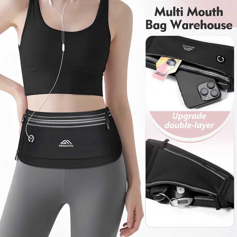 NEWBOLER Professional Running Waist Bag Sports Belt Pouch Mobile Phone Case Men Women Hidden Pouch Gym Sports Bags Running PackT251126