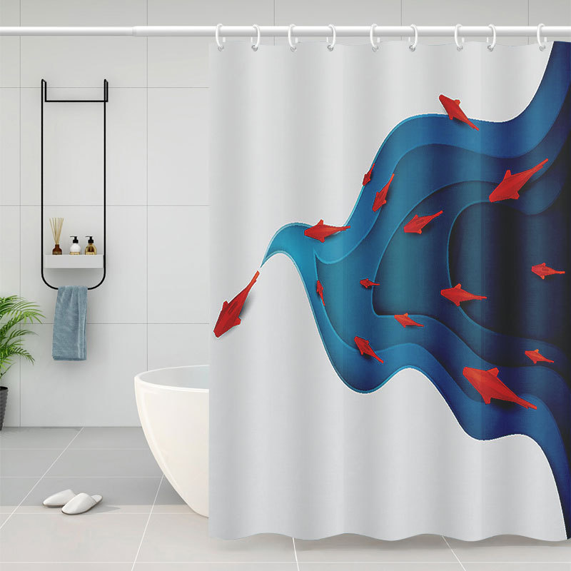 YL-37810 Series Polyester Waterproof Shower Curtain with Digital Printing