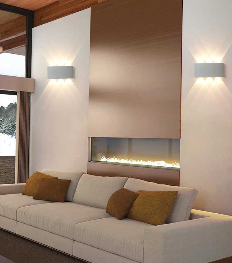 LED Wall Lamp Waterproof IP65 Garden Lighting A85-265V Interior Wall Light Indoor For Bedroom Stairs Fixture Outdoor Wall Lamps M251126