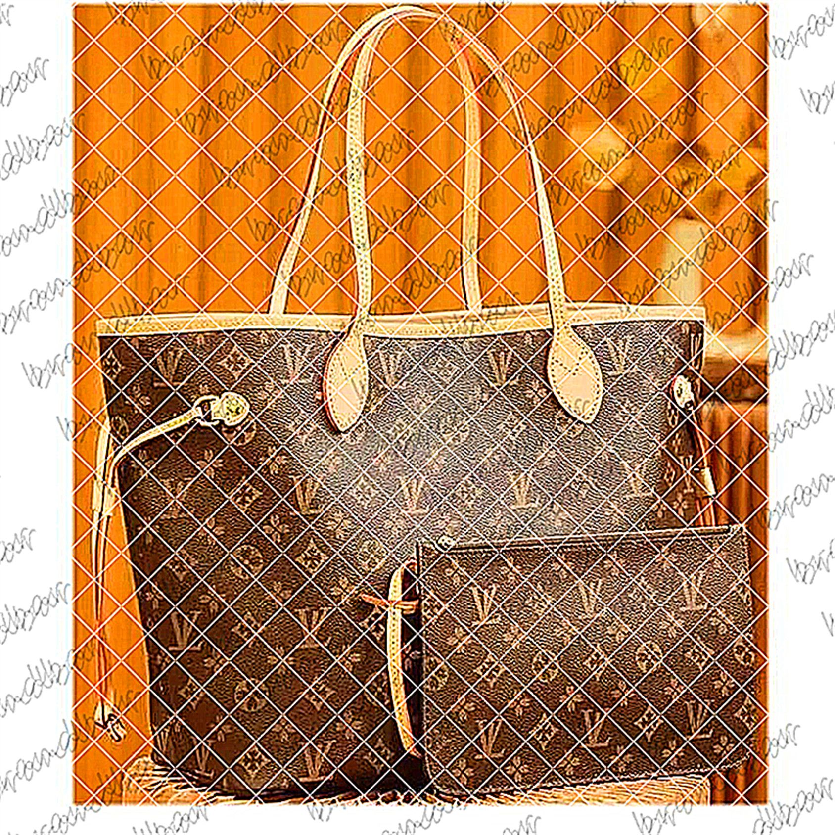 designer bag Naverfullity Enbossed Flower Women luxury Cross body Handbag Shoulder Bags Composite 2pcs Set Enbossed Flower Clutch Tote Bag Female Purse Wallets 9A