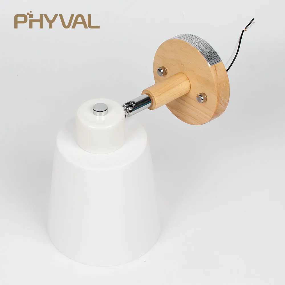wooden wall lights bedside wall lamp wall sconce modern wall light for bedroom Nordic macaroon 6 color steering head E27 85-285V M251126