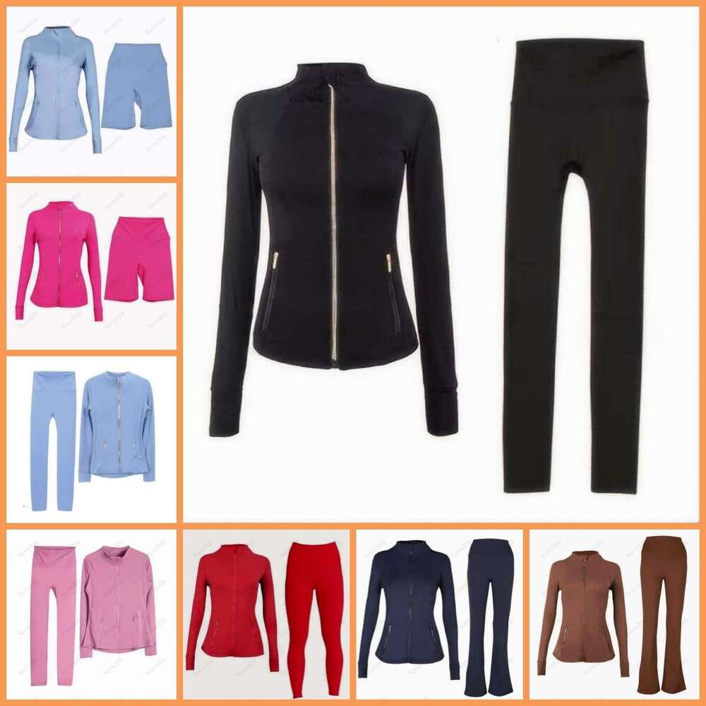 Workout set Women Yoga Sets jackets shorts leggings skirt Push Fitness sets High Waist Sports Jackets Zip Up Coat Elastic Sportswear Outfits Pants Gym Suits yhc