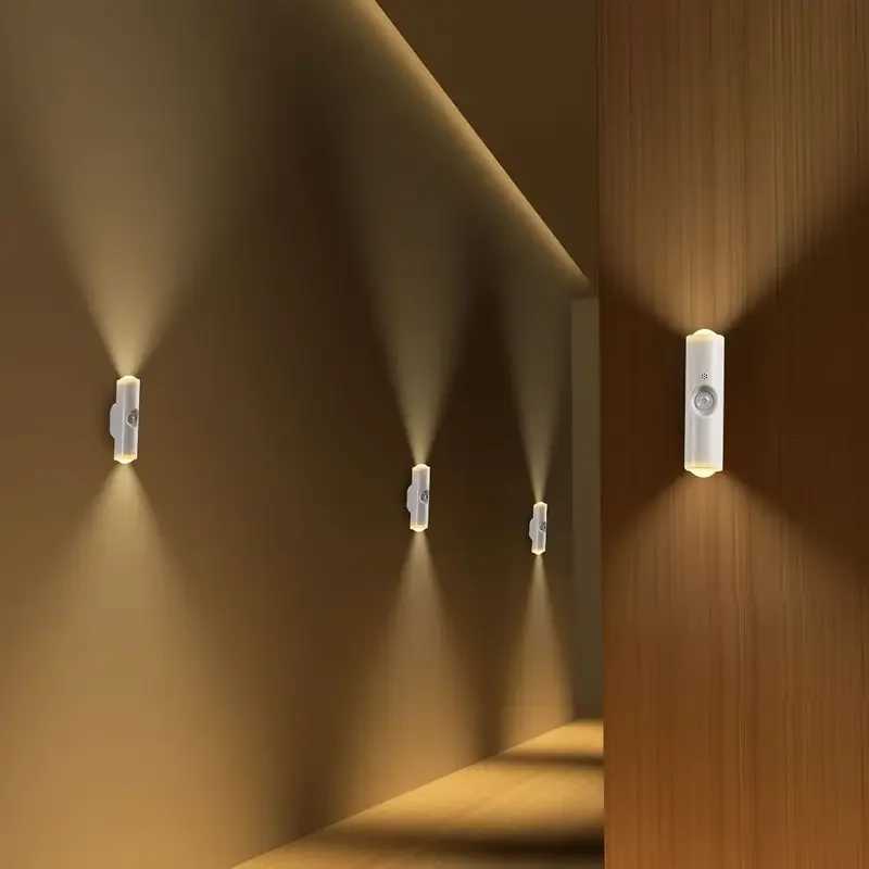 4/2pcs Cat Eye Motion Sensor LED Wall Lamp LED Night Lamp USB Charging Living Room Bedroom Wall-Mounted Light Closet Lighting M251126