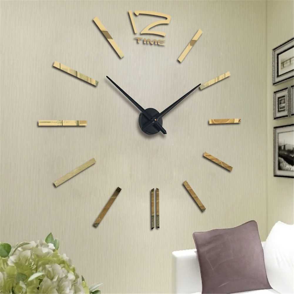 Antique Mini DIY Mirror Surface Clock Sticker Mute Wall Clock 3D Wall Watch Living Room Home Office Decor Christmas Gift C251126