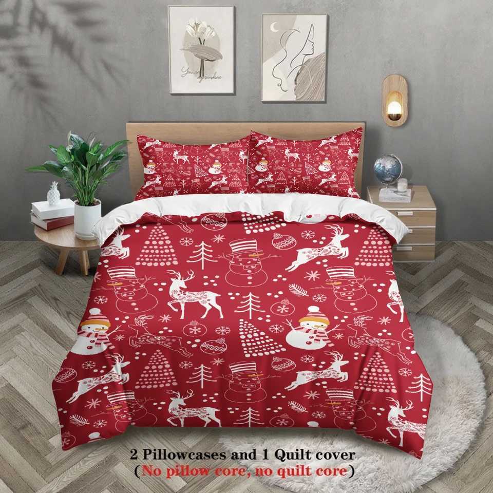Christmas 2026 Christmas Bedding Set New Year Duvet Cover Set Soft Single Twin Size Home Decor Christmas Gift For Kids Women Home Decor Y251126