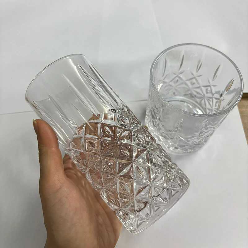 310ml/320ml Glass Diamond Coffee Cups Termos Household Water Bottle Wine Glasses Luxury Beverage Cup Juice Cup Wholesale Cups C251126