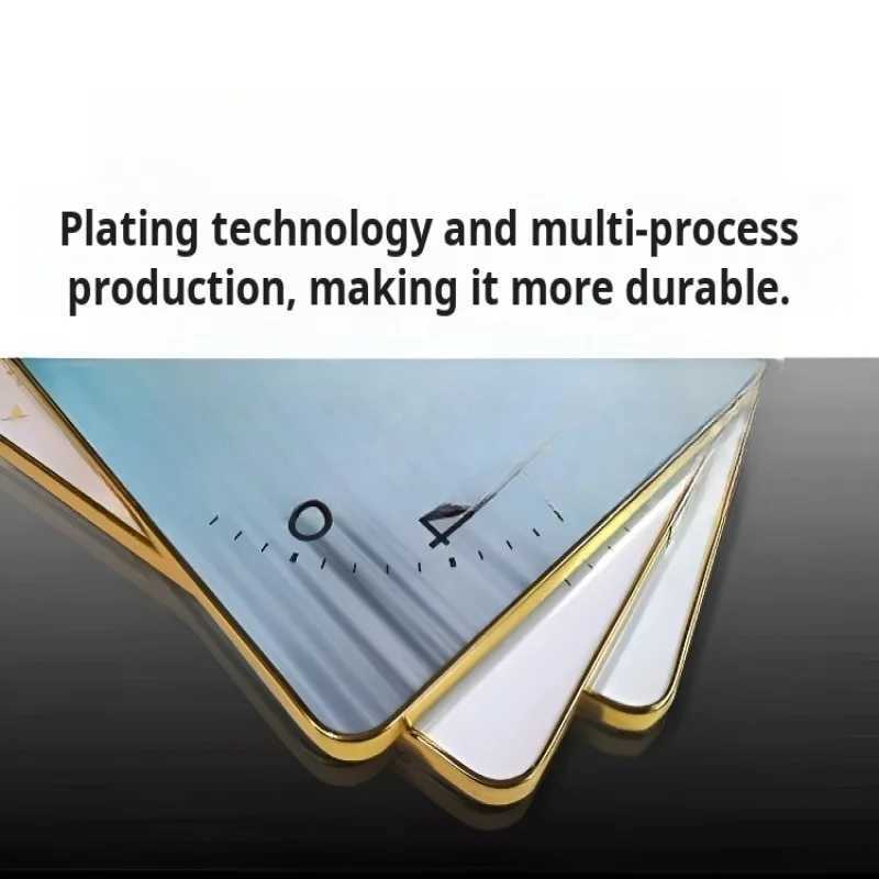 Living Room Red Band Lucky Painted Wall Clock Rectangular Crystal Porcelain Clock Calendar Home Use Rectangular Wall Clock C251126