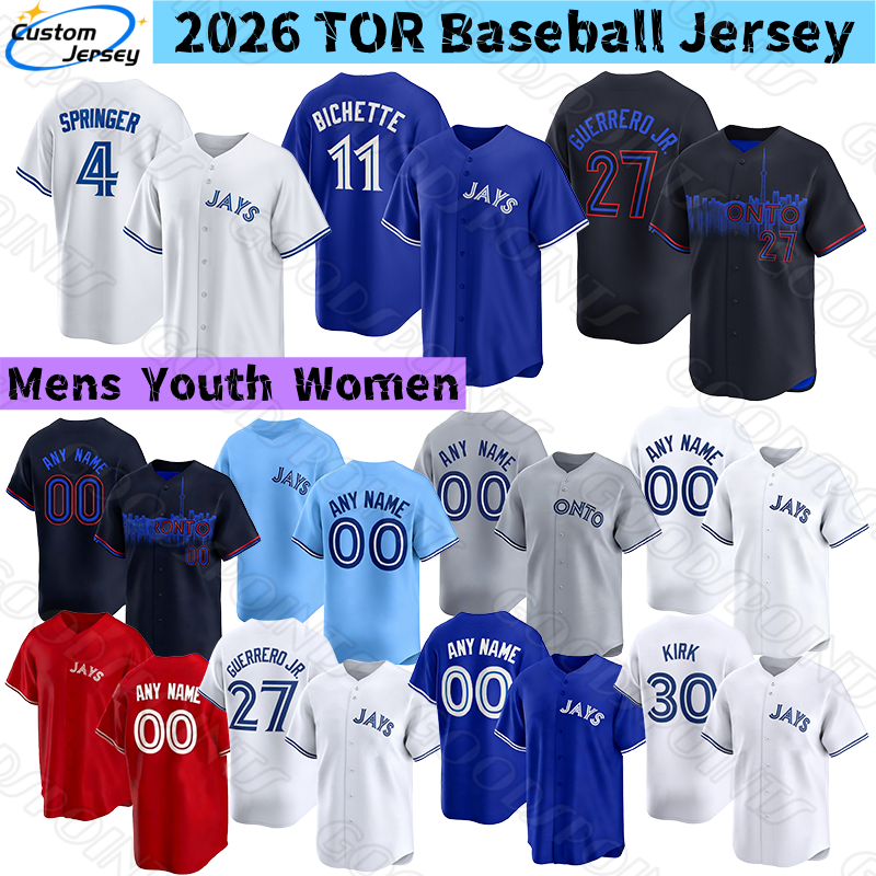 TorontoS Blue Jays Jersey #27 Vladimir Guerrero Jr. #0 Andres Gimenez Bo Bichette Alejandro Kirk Schneider Yesavage Springer Gausman Barger Berrios Baseball jerseys
