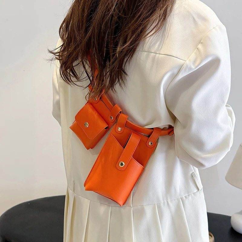 Women Fanny Pack Fashion Leather Belt Bag Kidney High Capacity Waist Bags Waterproof Multi-pocket Waist pack Banana Bag 251124