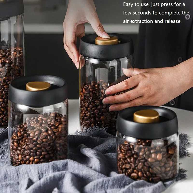 New Bean Coffee Storage Container Vacuum Seal Container Coffee Bean Storage Sealed Container KFSN001 Y251126
