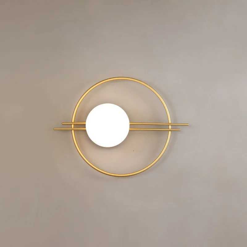 Modern led Wall Lamp Gold/Black Round Wall Light Background Wall Lamps Bedroom Bedside Living Room LED Wall Sconce Lamp M251126