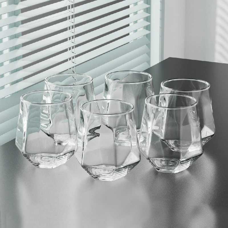 320ml 6pcs Sets Whiskey Glass Drinkware Luxury Drinking Glasses High End Coffee Latte Mugs Water Bottle Suitable for Gift Giving C251126