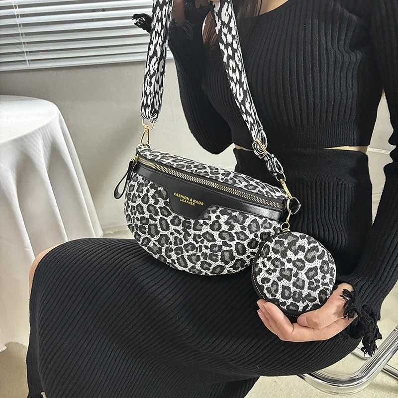 Retro Leopard Print Shoulder Crossbody Bag Casual Chest Pack Coin Purse New PU Woman Fanny Pack Fashion Phone Bag Lady Waist BagT251126