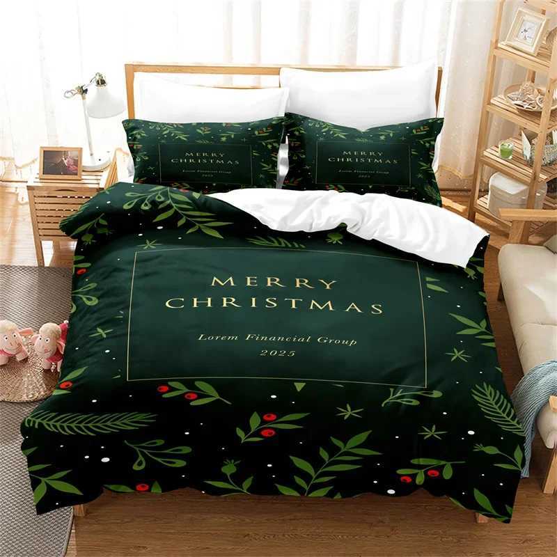 Christmas Christmas Green Duvet Cover Fashion Girls Boys Bedding Set Queen Double Bed Set Comforter Set Children Bedding Duvet Cover Y251126