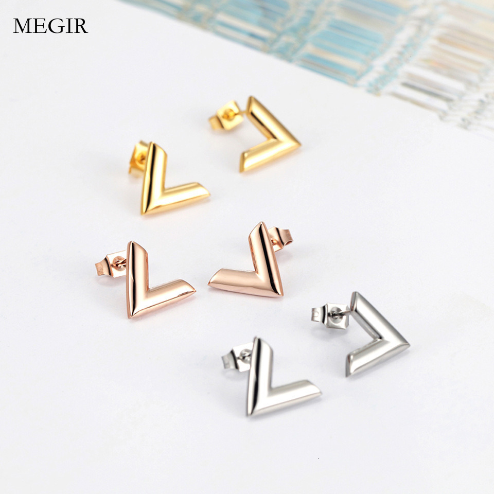 Luxury Brand Designer Jewelry New Trend Stainless Steel Earrings Roman Numerals Black Shell White Shell Titanium Steel Earrings Wholesale