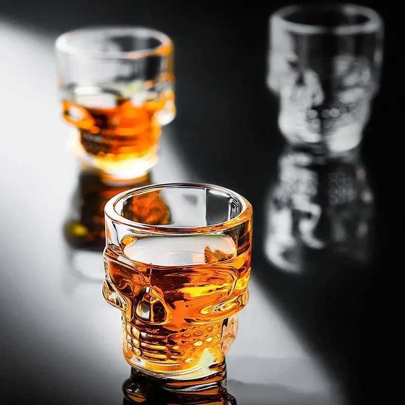 Halloween Gifts Skull Head Shot Glass Cup Creative Clear Crystal Wine Cup Liquor Whisky Vodka Beer Steins for Party Bar C251126