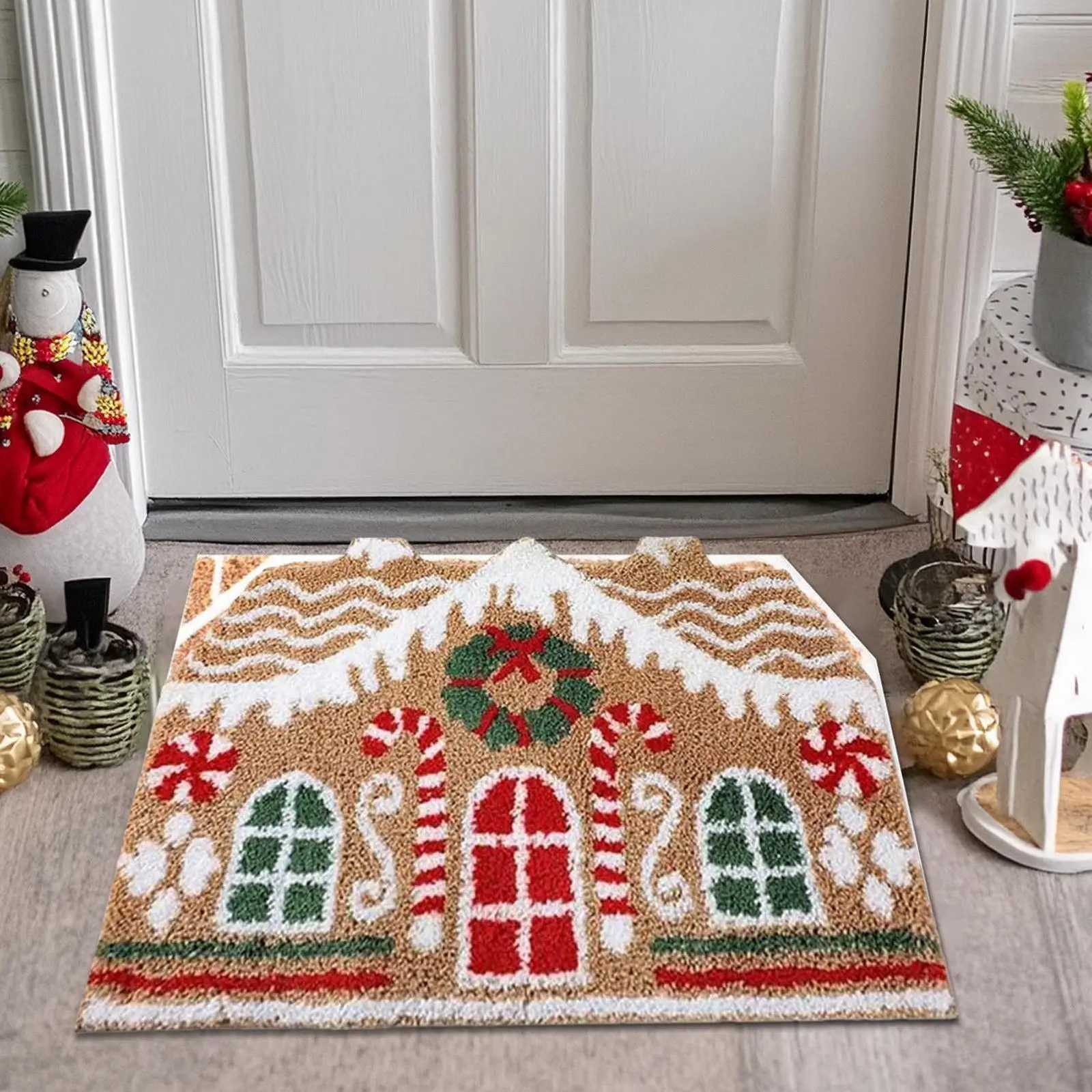 Christmas Collection Doormat Soft cosy and non-slip Entrance hall doormat Bedroom entrance rug Bedside carpet Home DecorM251126