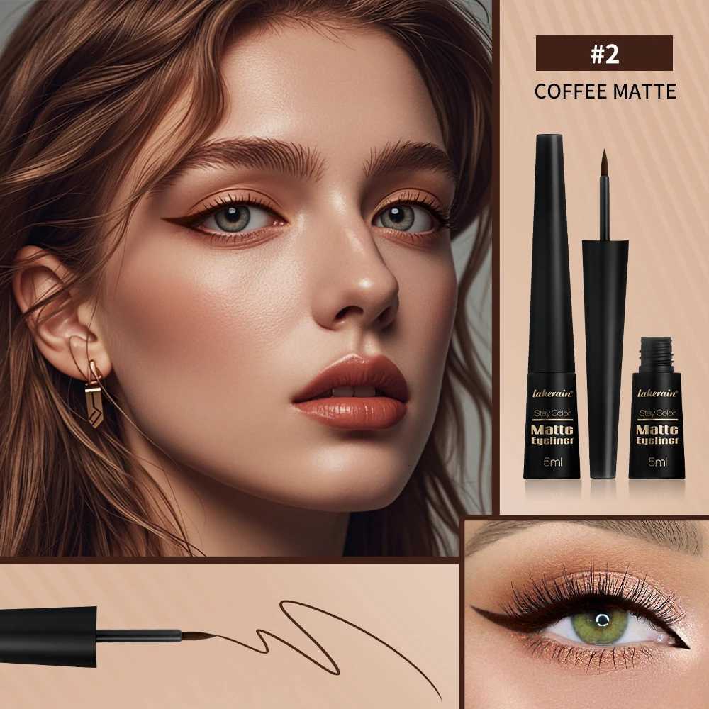 3Colors Matte Waterproof Liquid Eyeliner Pencil Sweatproof Quick Dry Easy To Wear High Pigment Brown Liquid Eyeliner Eye MakeupT251126