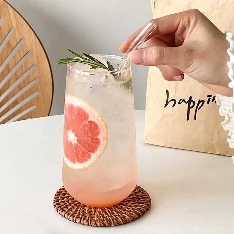 500ml Heat-Resistant Rib Coffee Glass Water Cups Vertical Stripes Milk Tea Mug For Drinking Beer Wine Juice For Home Bar Party C251126