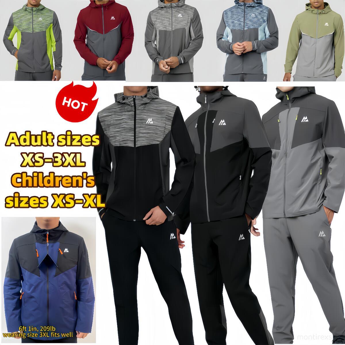 hot1 High quality monterex tracksuit Latest model tech Adult Children's Sizes monterrain set sports fiess monterex set jogging suits quick dry sportswear XS to 3XL