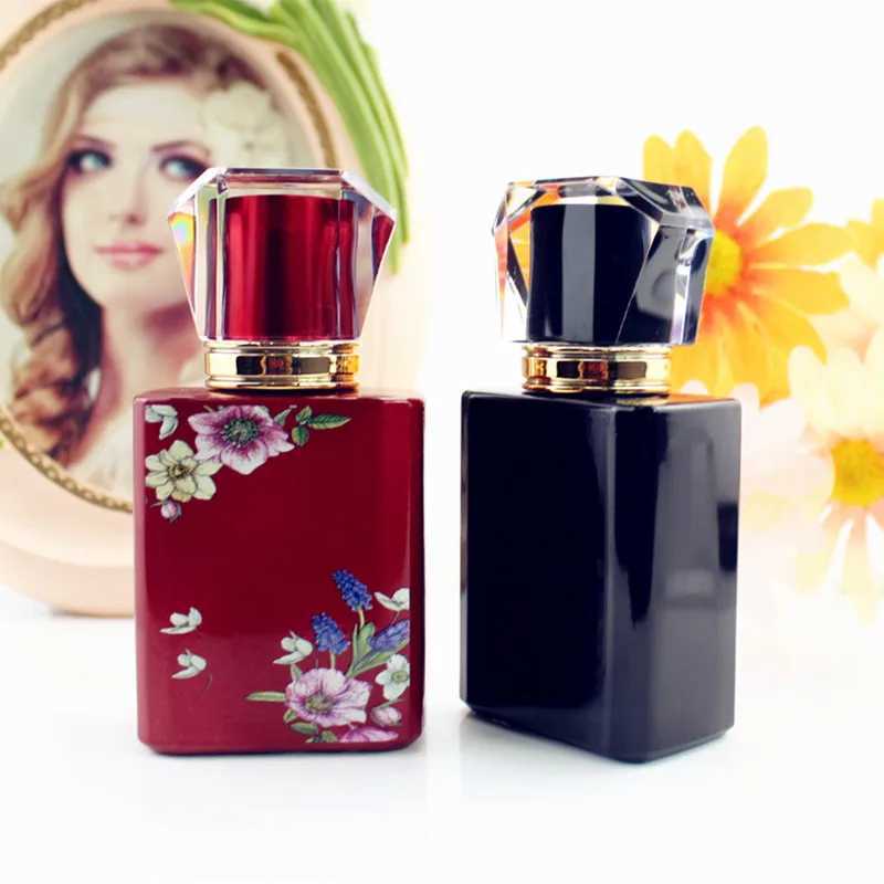 5/10pcs 50ml Square Glass Perfume Bottle Black/Pink/White/Red Spray Bottle Empty Fragrance Packaging Bottle Refillable C251126