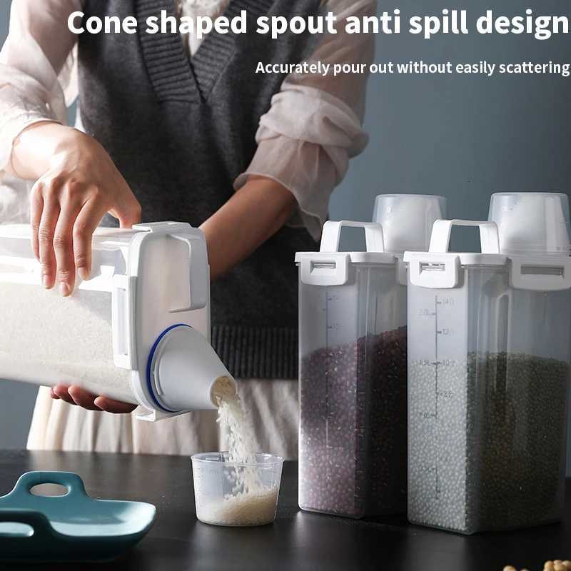 Airtight Laundry Liquid Storage Jar Portable Washing Powder Dispenser with Measuring Cup for Convenient and Efficient Laundry Y251126