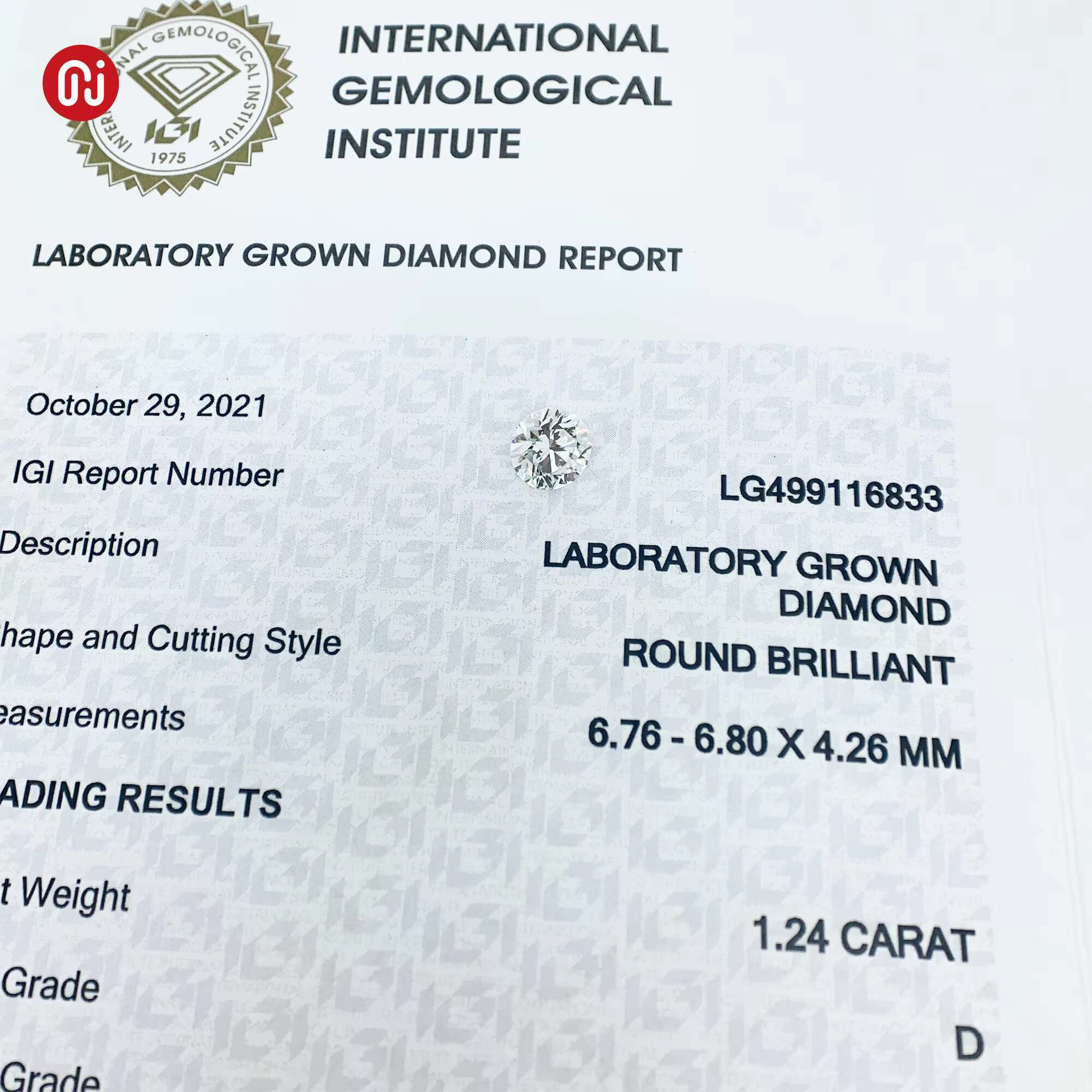 GIGAJEWE Lab Grown Diamond CVD HPHT D-H Color Round and Fancy Cut 1ct-6ct VVS VS with IGI Certificate for Jewelry Making