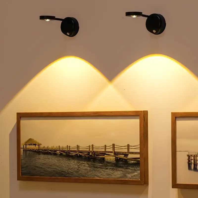 USB Rechargeable LED Wall Light with Motion Sensor Adjustable Brightness 3 Color Options Timer Infrared Control for Home Decor M251126