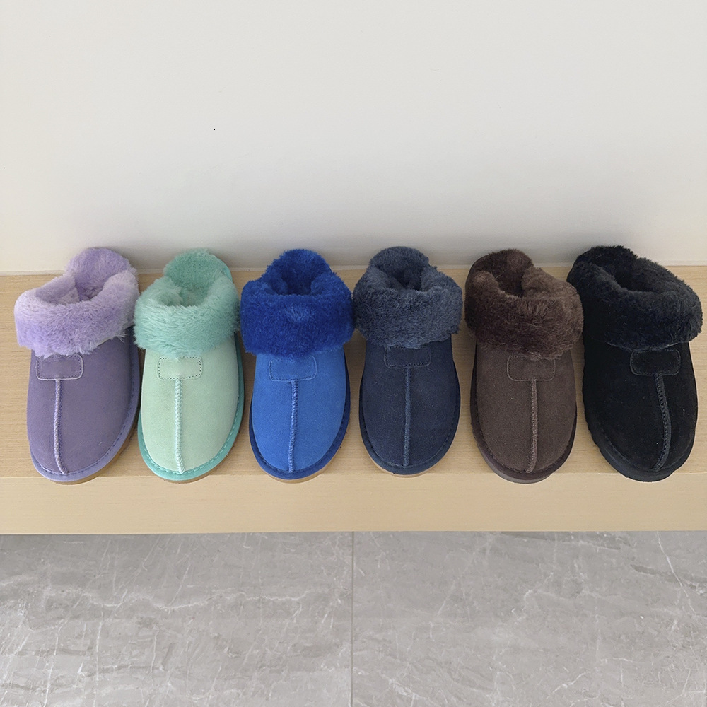 Natural Sheepskin Fur Slippers Female Winter Slippers Women Warm Indoor Slippers Soft Wool Lady Home Slippers 241114