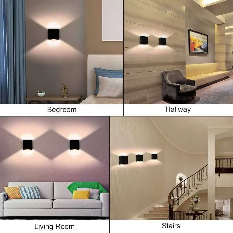 LED Wall Light with Hard Wire Connection Adjustable Up and Down Mini Metal Material Suitable for Decoration Bedrooms Corridors M251126